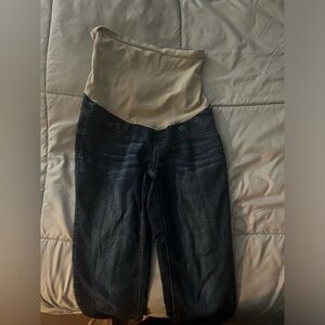 Indigo blue maternity jeans